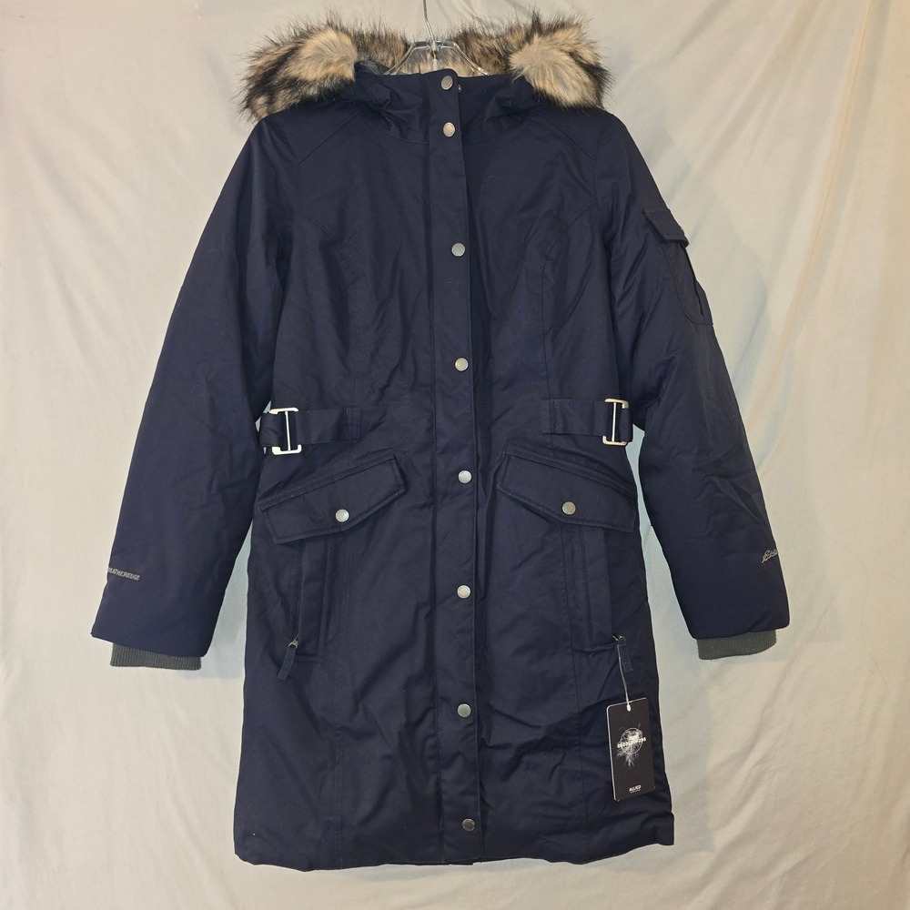 Eddie Bauer Superior III Stadium Coat XS Womens Atlantic Navy Down Parka New